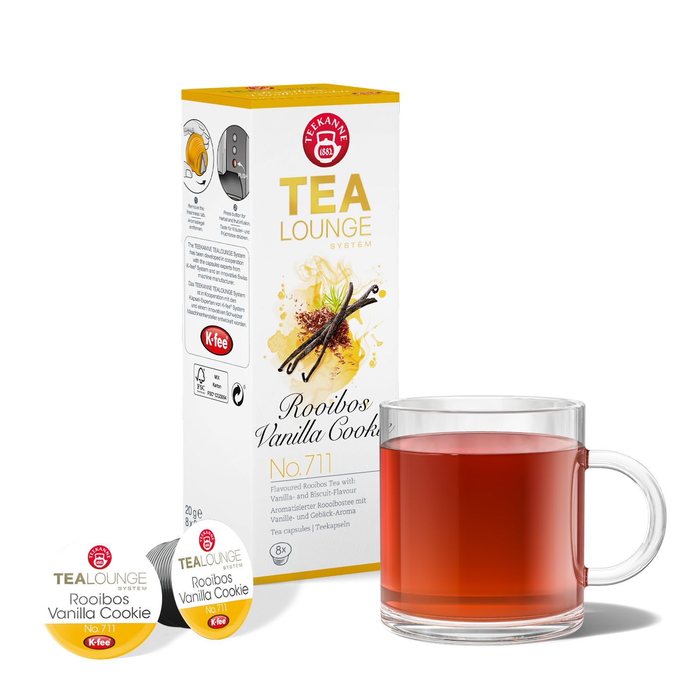 Teekanne Rooibos Vanilla Cookie Kapseln günstig online bestellen | K-fee®