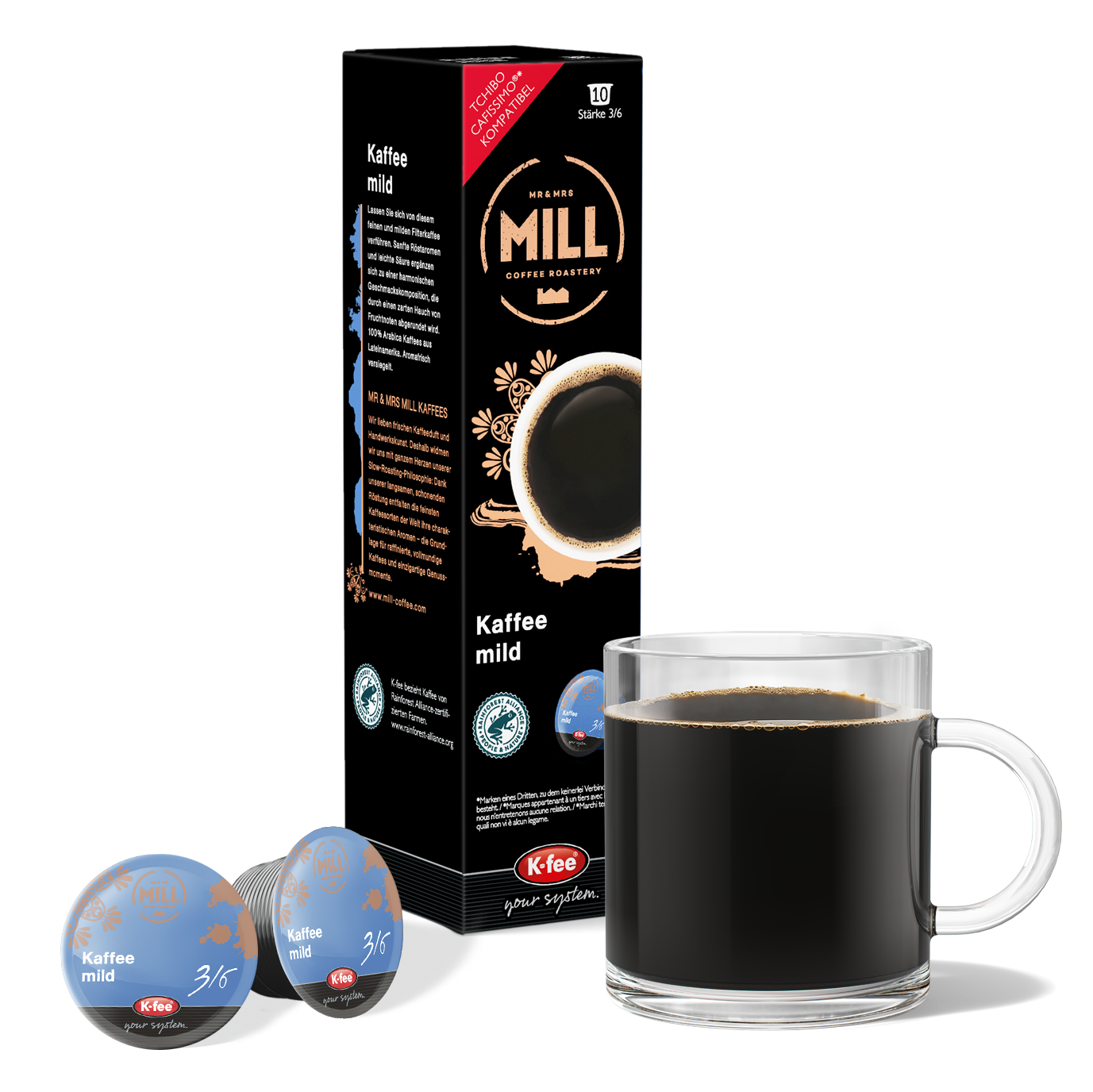 Mr & Mrs Mill Kaffee Mild Kaffeekapseln günstig online bestellen | K-fee®