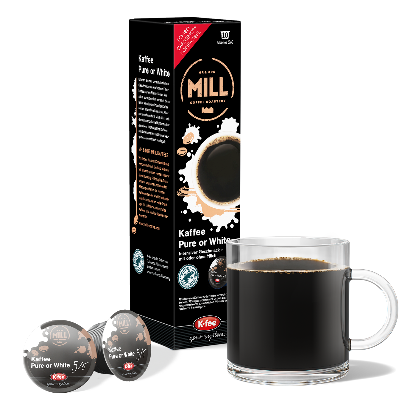Mr & Mrs Mill Kaffee Pure or White - 12 Packungen Kaffeekapseln günstig online bestellen | K-fee®