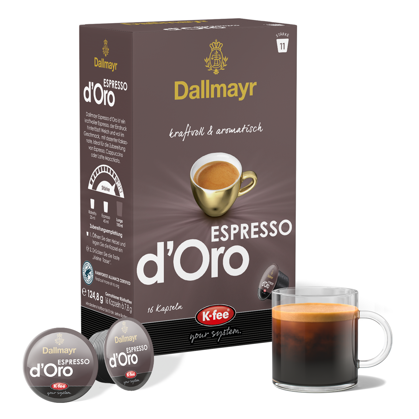 Dallmayr Espresso d‘Oro Kaffeekapseln günstig online bestellen | K-fee®