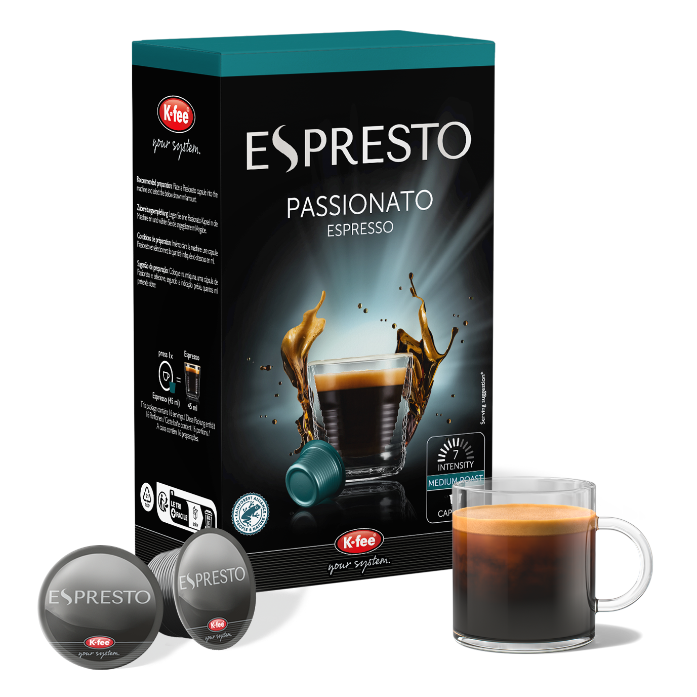 ESPRESTO Passionato Espresso Kaffeekapseln günstig online bestellen | K-fee®