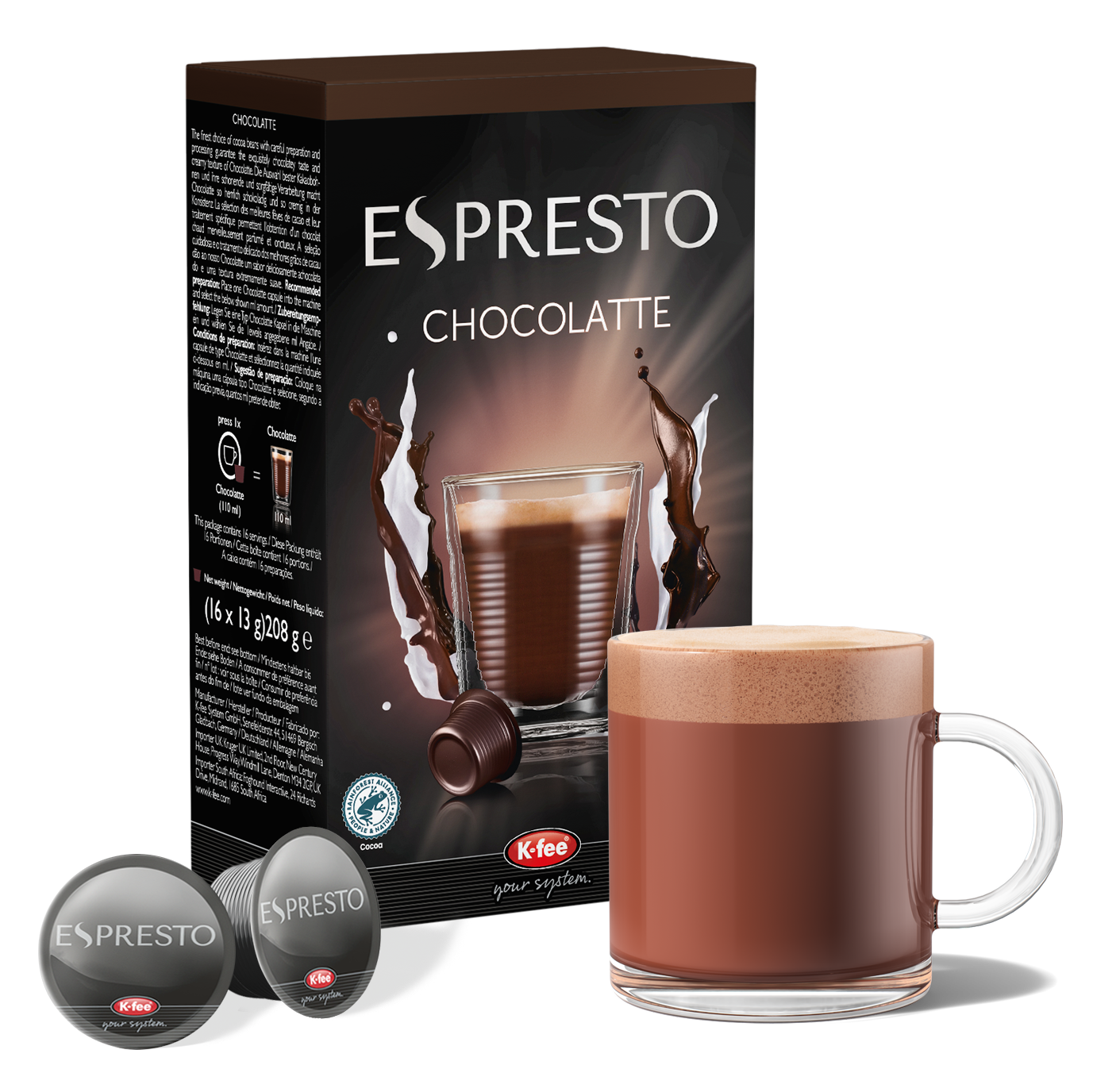 ESPRESTO Chocolatte - 6 Packungen Kapseln günstig online bestellen | K-fee®