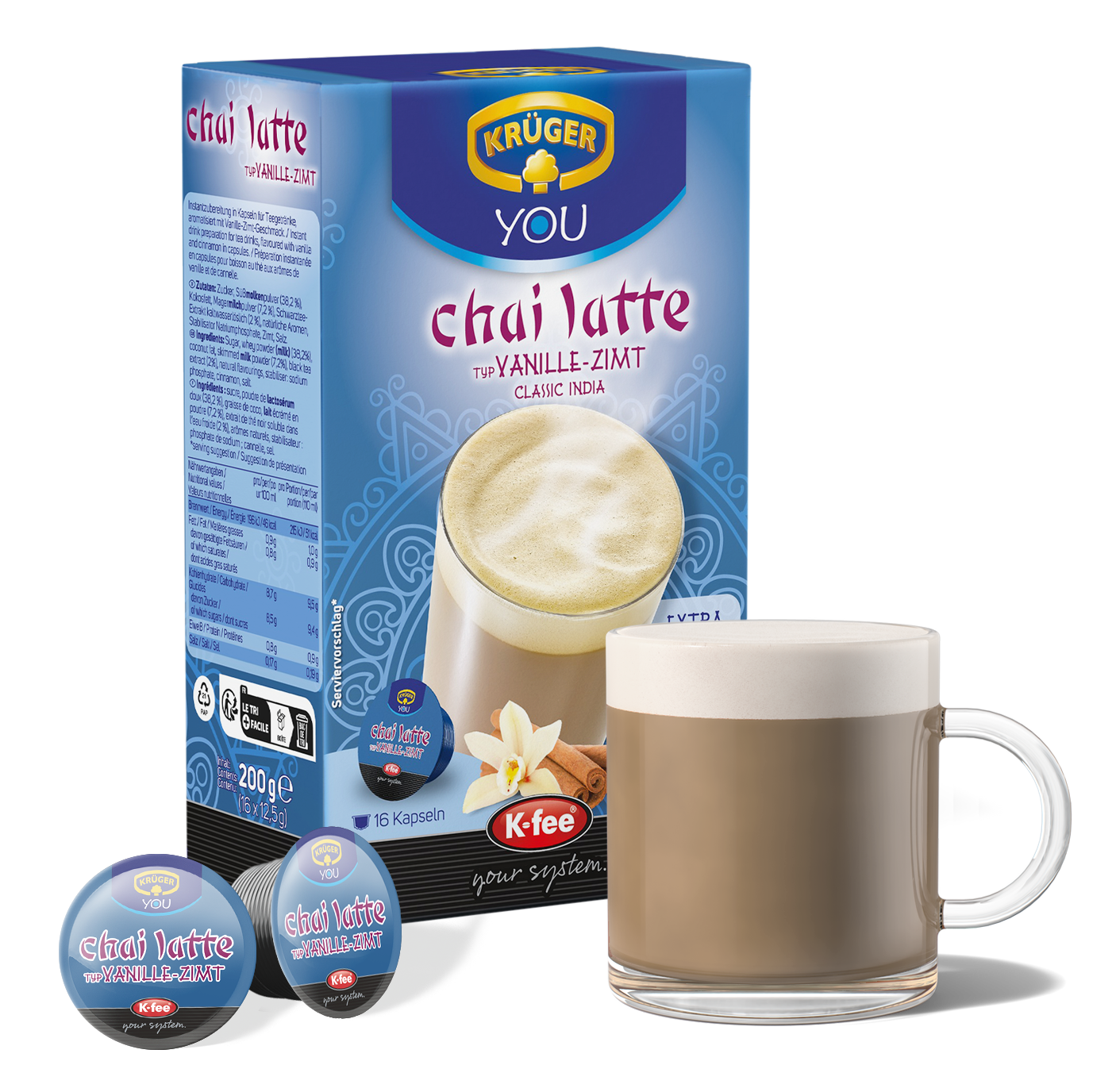 Krüger Chai Latte - 6 Packungen Kaffeekapseln günstig online bestellen | K-fee®