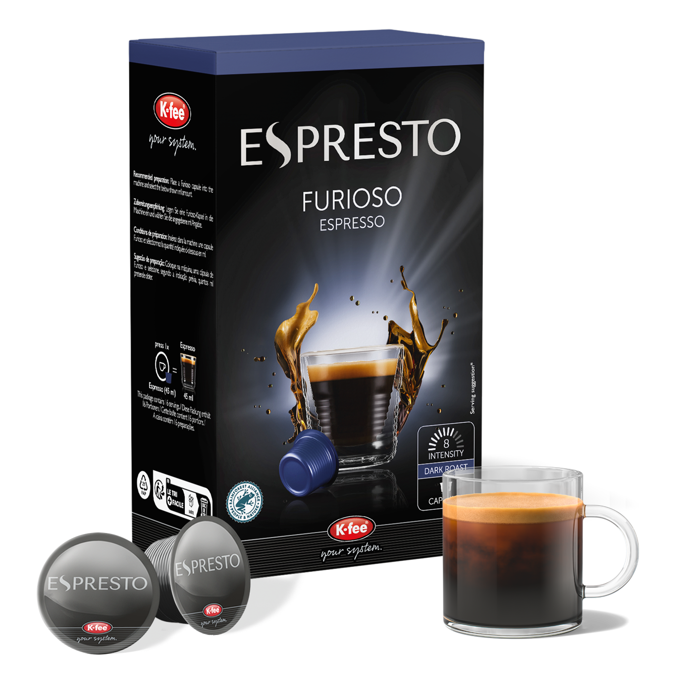ESPRESTO Furioso Espresso Kaffeekapseln günstig online bestellen | K-fee®
