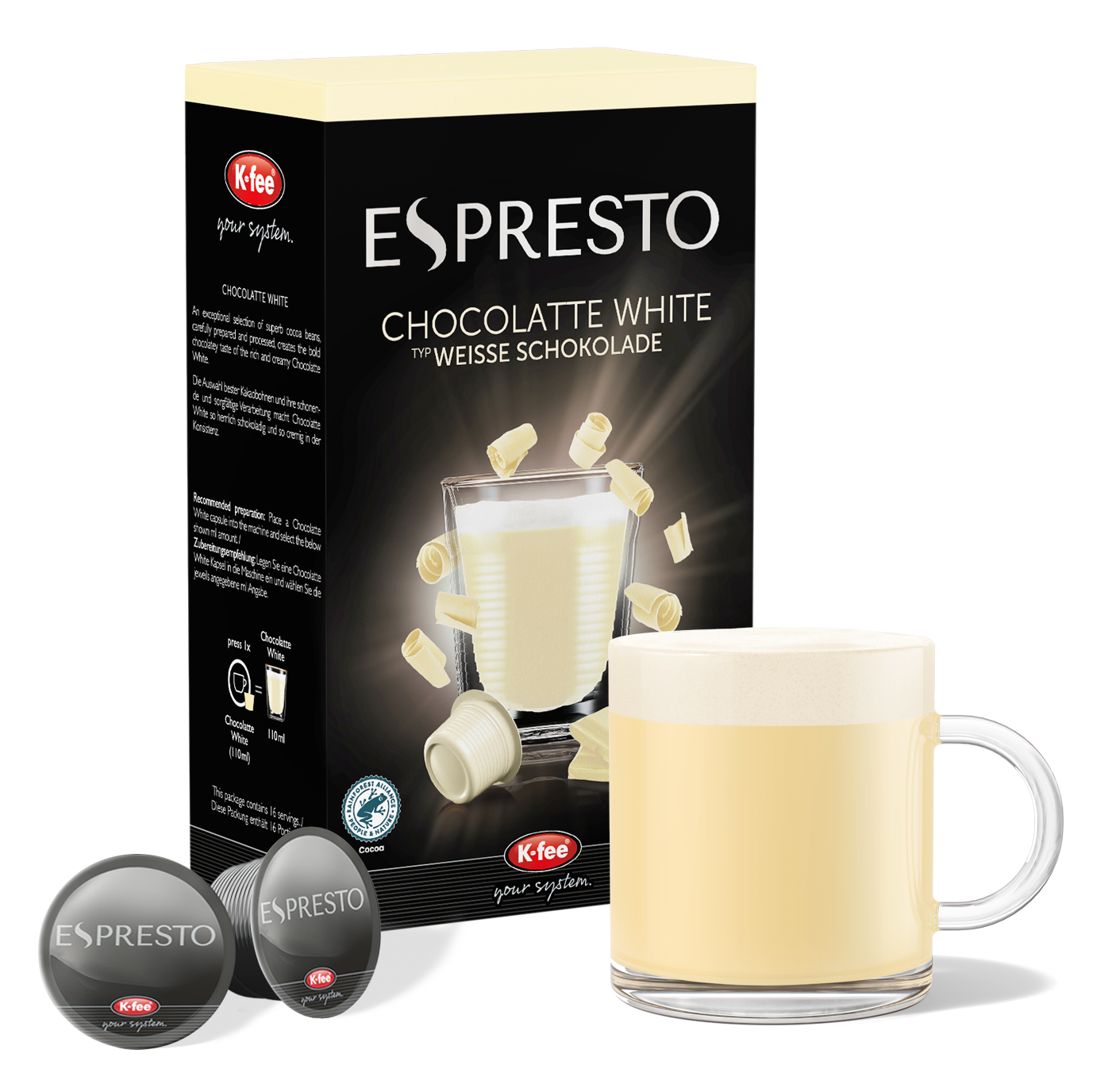ESPRESTO Weisse Schokolade - 6 Packungen Kapseln günstig online bestellen | K-fee®