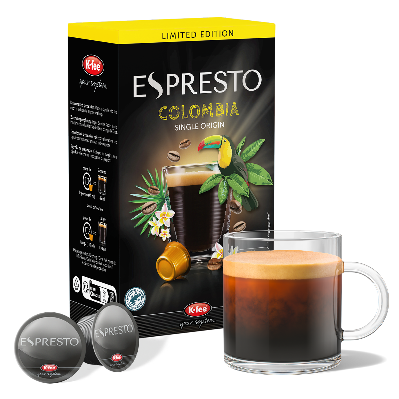 ESPRESTO Single Origin Colombia Kaffeekapseln günstig online bestellen | K-fee®